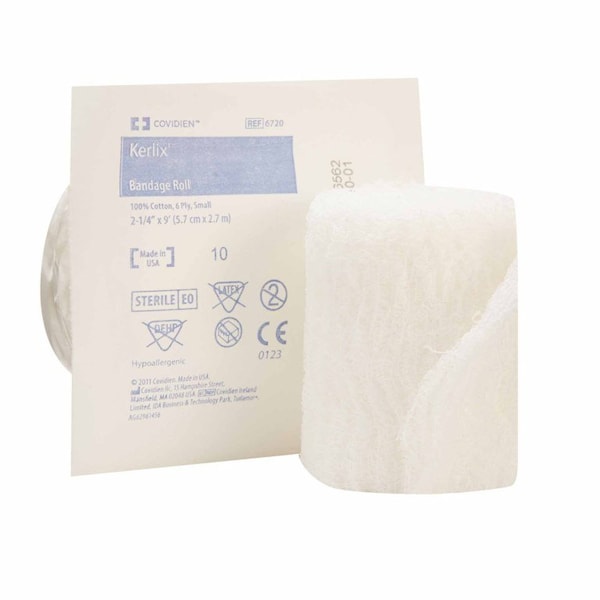 Kerlix Fluff Bandage Roll 2-1/4 Inch X 3 Yard 1 per Pouch Sterile 6-Ply Roll Shape, 6720, 96PK 6720- - main